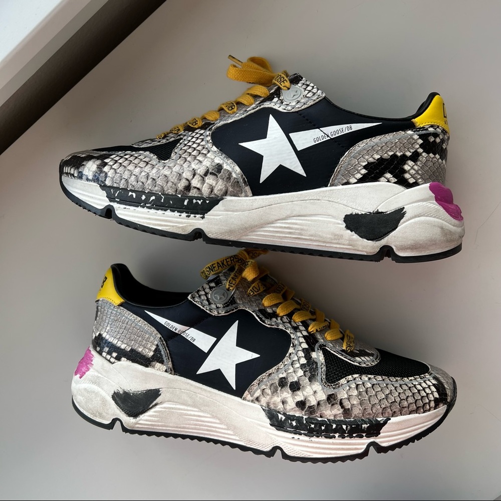 Golden Goose Running Sole Snake Print 38